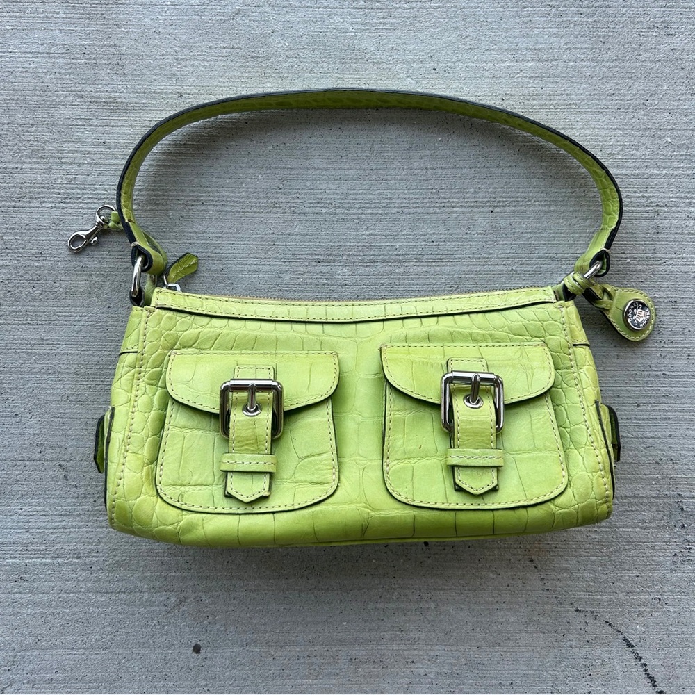 Lime Green Croc-Embossed Dooney&Bourke Women's Bag